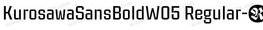 KurosawaSansBoldW05 Regular字体转换